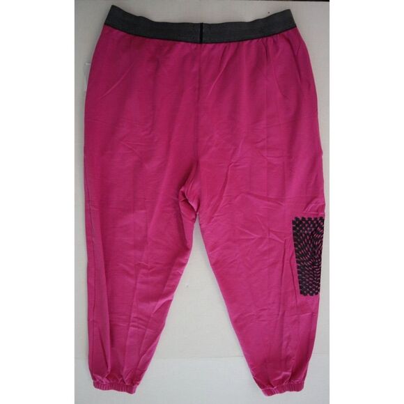 Calvin Klein NM2438510 Men's Sz L Pink/Black "CK" Logo Lounge Jogger Pants $60 - Picture 2 of 11